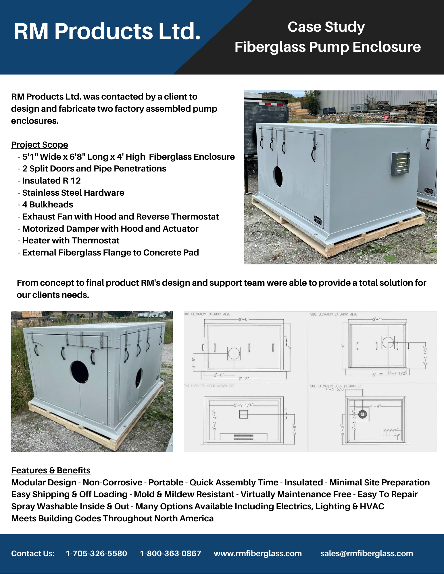 RM Products Ltd Fiberglass Enclosures, Modular Buildings